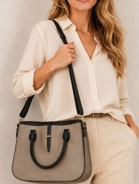 Fossil Genuine Leather Top Handle Satchel /Crossbody Bag